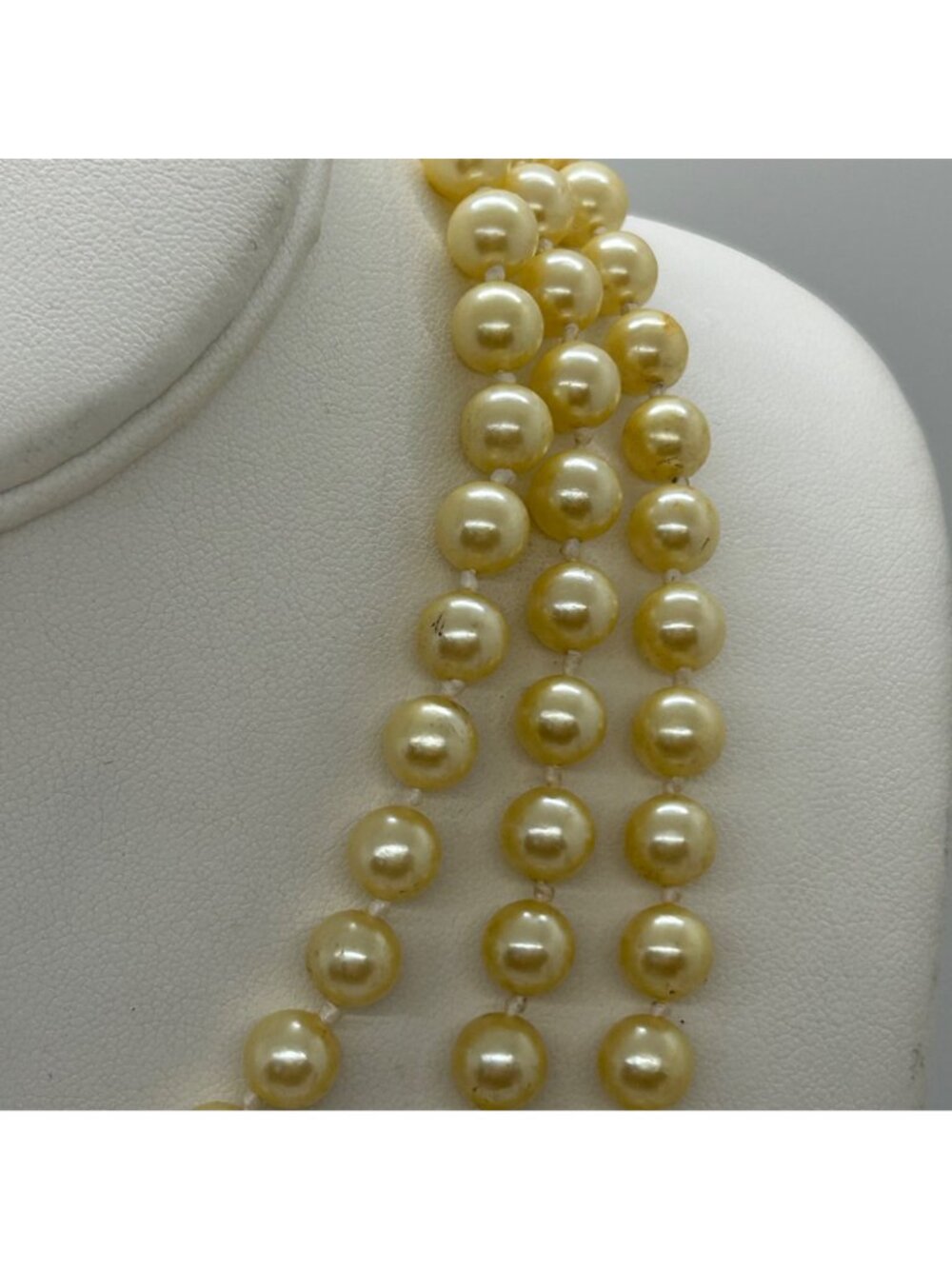 Vintage Avon Faux Pearl Multi-Strand Necklace 56" Long Elegant Flapper Length - Picture 8 of 13